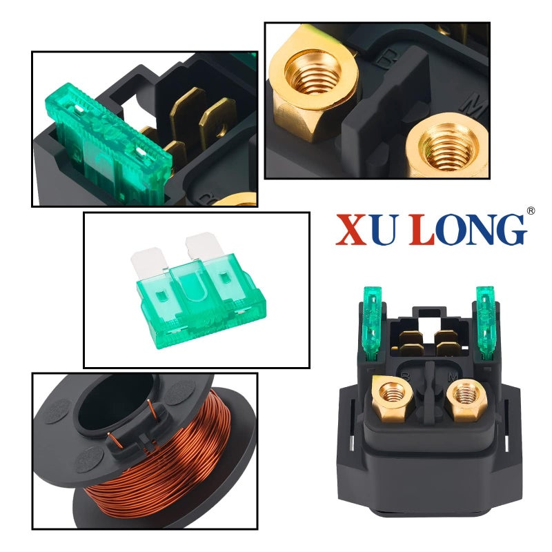 XuLong Starter Solenoid Relay Atv Compatible With Yamaha Yfm350A Yfm 350 400 450 660 Grizzly Big Bear Kodiak Wolverine Rhino Raptor Bruin 2000 2001 2002 2003 2004 2005 2006 2007 2008 2009 - Image 3